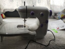 家毅301缝纫机家用小型电动迷你台式缝纫机多功能自动手动家用缝纫机 云漫白（紫）＋原装扩展台 实拍图