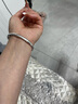 和葉爆閃pt950鉑金手鐲 貴妃橢圓開(kāi)口手環(huán)女款 女士白金 磨砂間亮面 13.79克54號 寬4.5mm 隱形扣 曬單實(shí)拍圖
