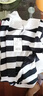橫行道2026夏裝新款連帽橫條紋打底衫帶帽t恤女裝上衣半袖休閑寬松短袖 黑白 2XL 曬單實(shí)拍圖