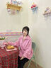 BJHG不計(jì)后果美式復(fù)古半高領(lǐng)毛衣女生秋季新款高級(jí)感休閑寬松保暖外套 落櫻粉 XL 曬單實(shí)拍圖