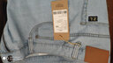 沐秋秋冬男棉牛仔褲胖直筒寬松加肥加大碼淺色闊腿大褲腳新塘中年休閑 淺藍色*薄款 34 曬單實(shí)拍圖