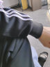亚当彼得品牌纯棉运动套装男春秋特大号胖子加肥加大休闲运动两件套肥佬 黑色 XL 实拍图