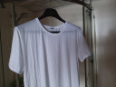 伽维德（JIAWEIDE）短袖t恤男纯棉夏季男生纯色韩版修身圆领半袖体恤紧身大码打底衫 白色 3XL(体重155-170斤) 实拍图