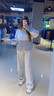 冶芷白灰色運動(dòng)褲女2025新款春秋季高腰直筒闊腿褲小個(gè)子休閑寬松衛褲 白灰色運動(dòng)褲L 曬單實(shí)拍圖