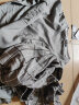 罗蒙（ROMON）睡衣男春季纯棉短袖长裤休闲格子字母家居服套装深灰色 XL码 实拍图