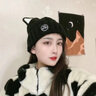 CHALL KITTY針織帽女冬季加厚保暖女士防寒護耳毛線(xiàn)帽子2026新款送女生女友 黑色-高端品牌禮盒裝高檔高級感 曬單實(shí)拍圖