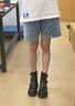 珂卡芙（KEKAFU）加絨馬丁靴女春季新款漆皮靴子女短靴女高級(jí)感機(jī)車女靴短筒皮靴女 黑色 加絨 跟高4.5CM 38 曬單實(shí)拍圖
