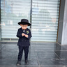 FNJ KIDS童裝男童四件套秋季新款洋氣百搭兒童帥氣小西服套裝 男童西裝卡其色 100 (建議身高90-100cm) 曬單實(shí)拍圖