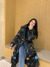 美博鳥（MEIBONIAO）面輕薄羽絨服女2024年新款長款過膝加厚藝考免洗小個羽絨 黑色 S 85-110 曬單實拍圖