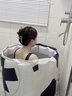 FoldBubble泡澡桶大人折疊泡浴桶洗澡桶兒童可坐浴盆游泳桶成人浴缸全身浴桶 灰80*66cm免支架速開款11件禮包 曬單實(shí)拍圖