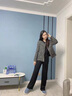 UNAE直筒褲女2025年春秋新款修身顯瘦高腰長(cháng)褲休閑衛褲韓版女士運動(dòng)褲 黑色【春秋款】 L 曬單實(shí)拍圖