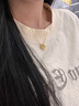 中國黃金愛(ài)心黃金項鏈女士足金鉆石吊墜生日禮物送女友老婆結婚紀念日實(shí)用 心心相系鉆石足金吊墜 贈銀鏈/京速達 曬單實(shí)拍圖