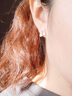 ?，斘乃囈舴y耳環(huán)小眾氣質(zhì)耳釘時尚耳飾耳墜省生日禮物送女朋友 文藝不對稱款音符單鉆銀耳環(huán) 曬單實拍圖