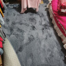 月之吻 高毛金丝绒地毯 客厅茶几沙发卧室地毯 可水洗 多尺寸可选可定制 灰色 100*160CM 实拍图