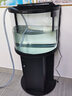 博宇（BOYU）半圓形魚(yú)缸 圓柱水族箱高清玻璃客廳中式金魚(yú)缸園形桌面魚(yú)缸 60半圓魚(yú)缸加柜一套 黑色 曬單實(shí)拍圖