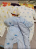 童泰秋冬0-6个月婴儿男女宝宝保暖连体蝴蝶哈衣TS23D165 蓝色 59 实拍图