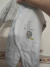人之初婴儿衣服秋冬季0-3月6男女宝宝连体衣新生儿夹棉偏开棉哈衣棉衣 蓝色 52cm 实拍图
