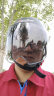 Andes HELMET 3c认证电动自行车头盔男女士夏季防雨轻便半覆式安全帽通用半盔遮阳帽 滑板小兔【3c无镜】馈茶色短 均码 实拍图
