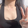CHOMEL KINSEYS999足銀閃鉆六芒星項(xiàng)鏈簡(jiǎn)約設(shè)計(jì)感小眾in冷淡風(fēng)鎖骨鏈女夏潮 閃鉆六芒星項(xiàng)鏈【999足銀】 曬單實(shí)拍圖