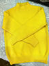 皮爾卡丹（pierre cardin）羊毛衫100%純羊毛女冬季毛衣純色內搭半高領(lǐng)套頭百搭打底針織上衣 暖黃色 M(建議95-110斤) 曬單實(shí)拍圖