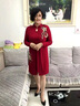 俞兆林（YUZHAOLIN）媽媽婚宴禮服夏季中老年喜婆婆婚宴裝高貴兩件套連衣裙小個(gè)子套裝 酒紅色 短.袖 夏季款 5XL 建議體重146-160斤 曬單實(shí)拍圖
