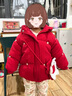 迪士尼寶寶寶寶羽絨棉服冬季嬰幼兒童加厚外套女棉襖過(guò)年服周歲女寶寶過(guò)年服 紅色 100 曬單實(shí)拍圖