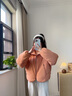 Calvin Klein Jeans秋冬女士字母印花可收納鴨絨立領(lǐng)面包服羽絨服J222323 SG8-芙蓉橙 S 曬單實(shí)拍圖