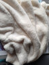 冰洁（BINGJIE）女士短外套秋季新款纯色珊瑚绒潮流休闲立领短夹克 白色 L 实拍图