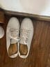 跑魚(yú)小白鞋男學(xué)生白鞋韓版平底休閑透氣板鞋男百搭系帶單鞋春夏季男鞋 918白色半拖款 43 曬單實(shí)拍圖