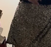 VEROMODA七夕禮物半裙2024早春新款復(fù)古時(shí)髦A字亮片高腰短裙女 S79銀灰色 160/64A/S 曬單實(shí)拍圖