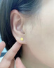 牧笛（MUDI）黃金圓形耳釘男女足金999磨砂圓片耳飾簡(jiǎn)約24K金養耳洞輕奢禮物 【足金磨砂圓片耳釘】【重約0.67g】【大版5mm】/對 曬單實(shí)拍圖