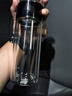 寶威瑪（BVGMAV）英國玻璃杯 茶水分離帶蓋雙層隔熱透明玻璃高檔高顏值泡茶水杯子 曬單實(shí)拍圖