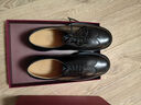 THOM WILLS德比鞋英倫風(fēng)男士商務(wù)正裝皮鞋舒適透氣真皮男鞋冬季 黑色小牛D1611 44 /9碼 曬單實(shí)拍圖