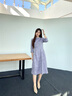 逸紅顔（E.Beauty）月竹挽 2025秋季新品提花新中式女裝禮服裙連衣裙 丁香紫 L 曬單實(shí)拍圖
