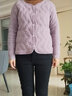 依予青少年冬裝居家棉服初中生高中生校服神器內膽棉衣保暖內搭小棉襖 紫色<愛(ài)心開(kāi)衫上衣> M 曬單實(shí)拍圖