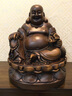 歐柏歷  彌勒佛擺件實木雕刻新中式家居客廳玄關(guān)店鋪裝飾擺件 中號彌勒佛(長25*高28約14斤) 曬單實拍圖