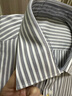 金利來(lái)【純棉/納米免燙】秋冬季節長(cháng)袖襯衫男士商務(wù)通勤條紋襯衣 灰色-58 M 170/88A 推薦110-135斤 曬單實(shí)拍圖