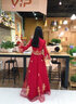 塞德勒敬酒服新娘2025秋季長(cháng)袖新中式結婚遮肚子晚禮服女 酒紅色長(cháng)款 XL 曬單實(shí)拍圖