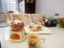 友來(lái)福歐式陶瓷咖啡杯碟套裝高檔英式茶具下午茶馬克杯奶壺生日禮物 《玫瑰》套餐B【送禮選彩盒】 曬單實(shí)拍圖