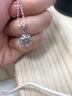 鑫萬福 白18K金星辰鉆石吊墜女車花顯鉆群鑲鉆石項鏈項墜鎖骨鏈送女友 【新品定制】共8分（4+4） 曬單實(shí)拍圖