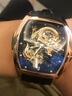 瑞夫泰格中國龍手表男機械表大表盤(pán)男士手表鏤空防水夜光男表 金龍 曬單實(shí)拍圖