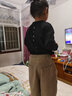 布潮星童裝女寶寶洋氣套裝女童長袖T恤嬰兒兒童小孩衣服運(yùn)動休閑初春季 （長袖長褲款）黑T + 卡其色褲子 110碼 （一般建議3-4周歲） 曬單實(shí)拍圖