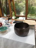 一紀（KAZUNORI）手工錘目紋紫銅茶洗缸建水大容量加厚水盂水洗筆洗茶道茶具洗茶器 大號錘紋做舊銅茶洗 曬單實(shí)拍圖