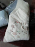 贝康乐园初生婴儿抱被春秋夏季薄款纯棉包被新生儿刚出生宝宝4567月份抱毯 生日熊黄（刺绣薄款） 实拍图