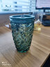 樂(lè )唯詩(shī)（LOVWISH）玻璃吸管杯水杯墨綠原色無(wú)鉛加厚幾何肌理網(wǎng)紅高顏值飲料果汁杯 鉆紋吸管杯【原色玻璃】440ml1只 曬單實(shí)拍圖