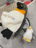 YOUNGDESIGN 母子企鵝公仔毛絨玩具玩偶 企鵝早教布娃娃 女友禮物 灰色 35cm 曬單實(shí)拍圖
