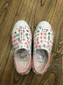 Skechers斯凱奇童鞋女童洞洞鞋沙灘鞋夏季一腳套印花透氣兒童涼鞋302114L 【雛菊】白色/粉紅色/WPK 35 曬單實拍圖