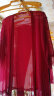 媚の火女士性感睡衣女夏季吊带睡裙两件套蕾丝内衣居服大码冰丝高级感 酒红色 XXXL码（145-160斤） 实拍图