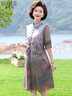 秋芙羅媽媽夏裝連衣裙中老年女裝旗袍50歲60洋氣中式裙子老人女夏季衣服 曬單實(shí)拍圖