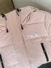 FILA 斐樂官方女士長款羽絨服冬季新品休閑舒適保暖上衣連帽外套 蓮花粉-PK S 160/80A 曬單實(shí)拍圖